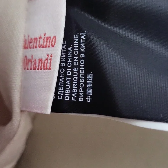 Valentino Orlandi Light Taupe Small Crossbody Purse Satchel Vegan Leather NEW - Picture 12 of 16